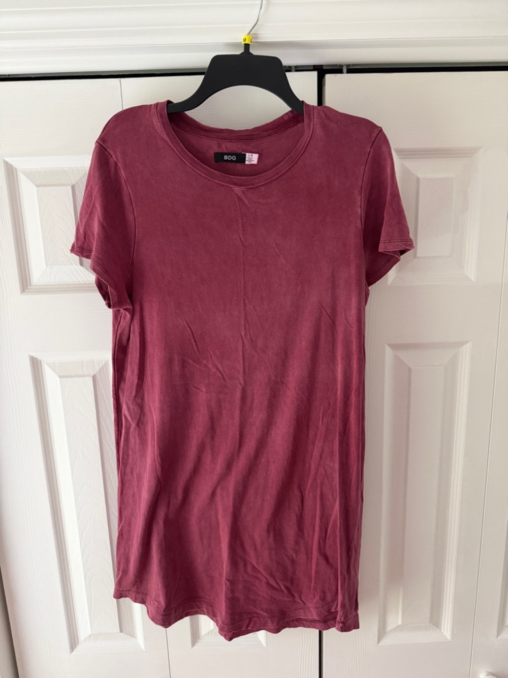 BDG Women's Short Sleeve Crewneck TeeShirt Dress — Mauve Rose
